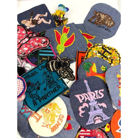 150 PC Assorted Sewing Applique Patches Iron on Sew On NEW Mixed Sequin Crafting - Picture 2 of 16